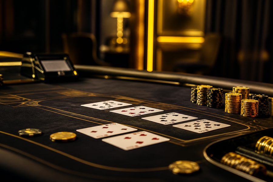 Krupiérka s kartami - baccarat live